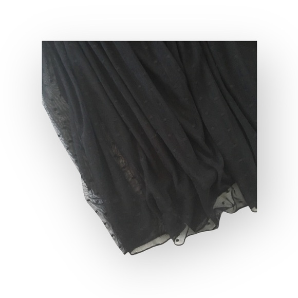 new LF Millau ๏ Floaty Net Maxi Skirt ๏ Polka Dot Lace Overlay ๏ Black ๏ XS - Picture 4 of 11